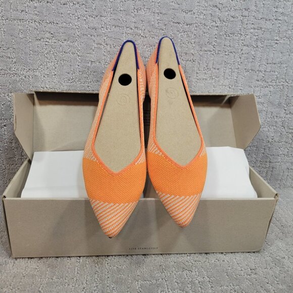 ROTHY'S The Point Womens Size 8.5 Sherbet Flat Ballet Slip On Pointed Toe Shoes - Picture 1 of 11